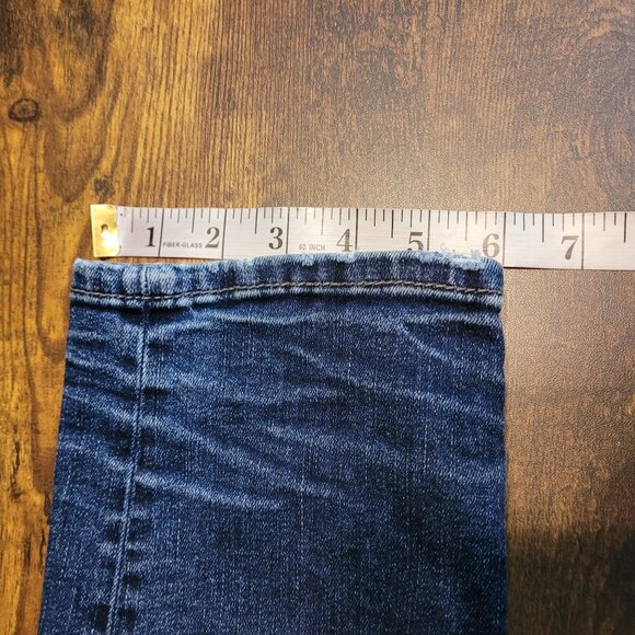 Silver Jeans Sz 29 Sam Boyfriend Low Rise Tummy Control Ripped Medium Dark Wash - Picture 12 of 13